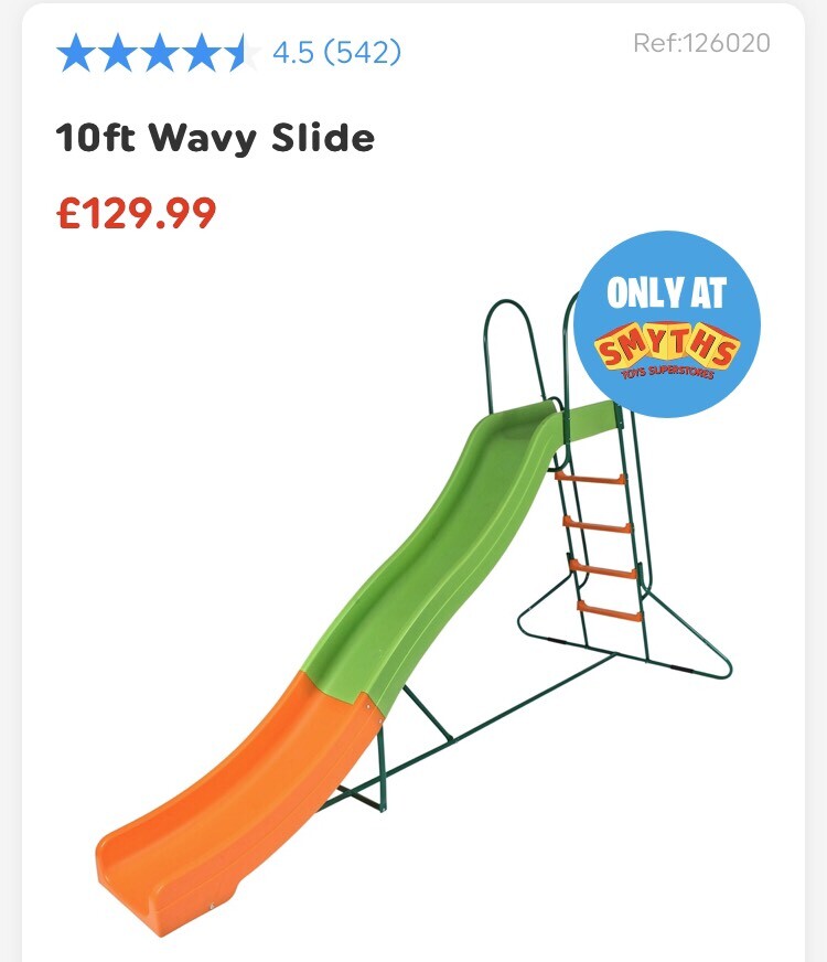 10ft garden slide